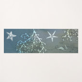 Moderne doorsnede Waterverf fitness oefent blauw u Yogamat (Voorkant (horizontaal))