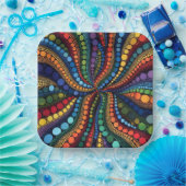 Moderne Dot Art Collectie Papieren Bordje (Feest)