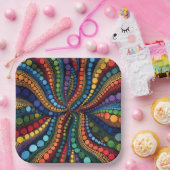Moderne Dot Art Collectie Papieren Bordje (Feest)