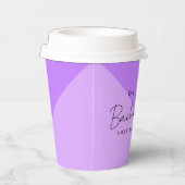 Moderne Douane Bruid Naam Bachelorette Feest Roze  Papieren Bekers (Rechts)