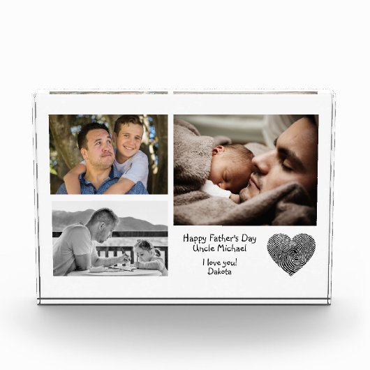 Moderne Douane Foto Collage Fathers Day Oom (Voorkant)