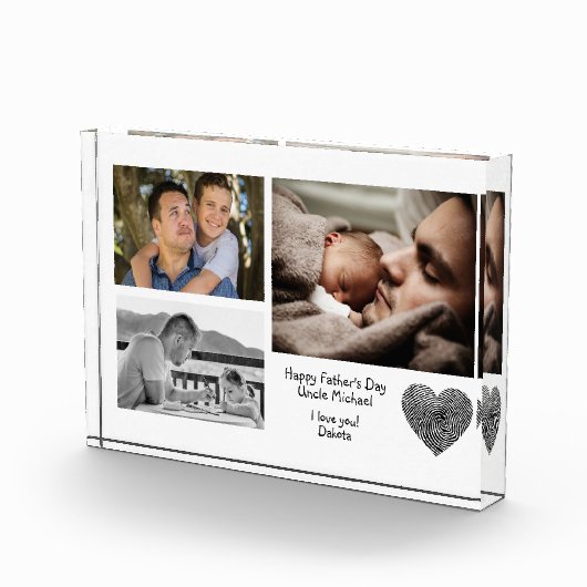 Moderne Douane Foto Collage Fathers Day Oom (Rechts)