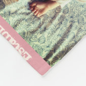 Moderne douanetekst en gepersonaliseerde fotocolla fleece deken (Hoek)