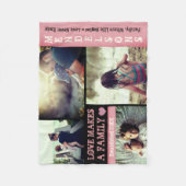 Moderne douanetekst en gepersonaliseerde fotocolla fleece deken (Voorkant)