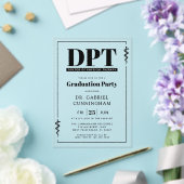 Moderne DPT Doctor of Physical Therapy Afstuderen Acryl Uitnodigingen (Insitu (Huwelijk))
