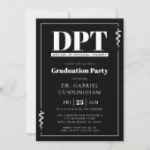 Moderne DPT Doctor of Physical Therapy Afstuderen Kaart (Voorkant)