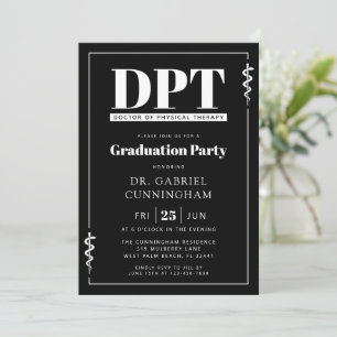 Moderne DPT Doctor of Physical Therapy Afstuderen Kaart