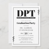 Moderne DPT Doctor of Physical Therapy Afstuderen Kaart (Voorkant)