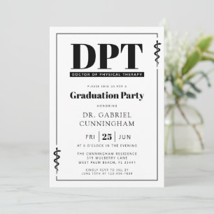 Moderne DPT Doctor of Physical Therapy Afstuderen Kaart