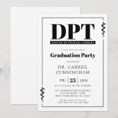 Moderne DPT Doctor of Physical Therapy Afstuderen Kaart (Voorkant / Achterkant)