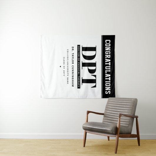 Moderne DPT Doctor of Physical Therapy Afstuderen Wandkleed (In Situ (horizontaal))