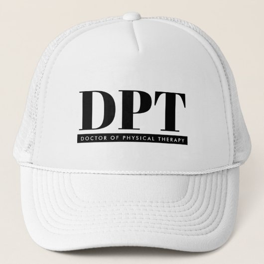 Moderne DPT Doctor van Fysische Therapie Trucker Pet (Voorkant)