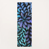 Moderne draai, blauwgroen en blauw canvas yogamat (Voorkant)