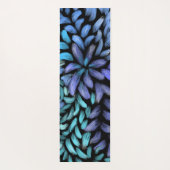Moderne draai, blauwgroen en blauw canvas yogamat (Achterkant)