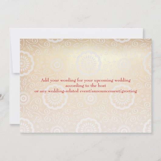 Moderne Draak-Fenix Chinese Trouw Uitnodiging Rood (Achterkant)