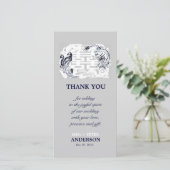 Moderne Dragon-Phoenix Chinese bruiloft Dank u Bedankkaart (Staand voorkant)