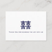 Moderne Dragon-Phoenix Chinese Trouwtafel Kaart 2 Plaatskaartje (Achterkant)