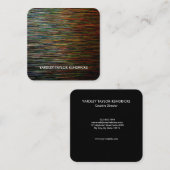 Moderne dramatische Abstracte zwarte Visitekaartje (Voorkant / Achterkant)