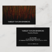 Moderne dramatische zwarte Visitekaartje (Voorkant / Achterkant)