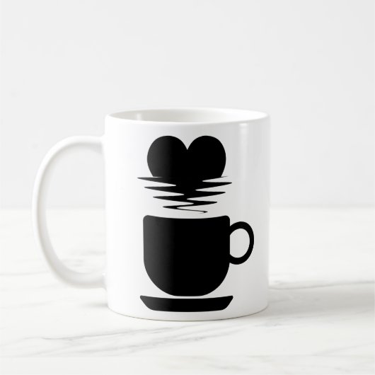 Moderne Dranktypografie Koffiemok (Links)