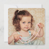 Moderne drie 3e verjaardag meisjes fotokaart kaart (Achterkant)