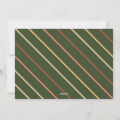 Moderne drie-boogcurve met kerstgroen feestdagenkaart (Achterkant)