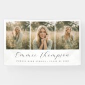 Moderne Drie Foto Afstudeercollage Spandoek (Horizontaal)