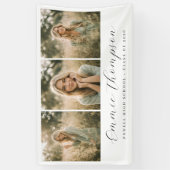 Moderne Drie Foto Afstudeercollage Spandoek (Verticaal)