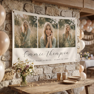 Moderne Drie Foto Afstudeercollage Spandoek