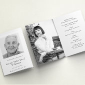 Moderne drie foto begrafenis volgorde van service