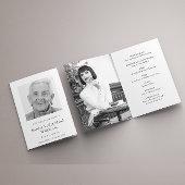 Moderne drie foto begrafenis volgorde van service