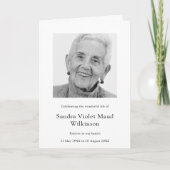 Moderne drie foto begrafenis volgorde van service (Voorkant)