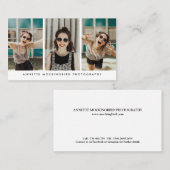 Moderne drie Foto Fotografie Business C Visitekaartje (Voorkant / Achterkant)