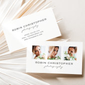 Moderne drie fotocollage fotograaf visitekaartje