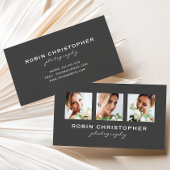 Moderne drie fotocollage-kolenfotograaf visitekaartje