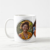 Moderne Drie Foto's Collage Witte C00 Moeder Koffiemok (Links)