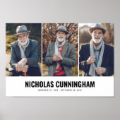 Moderne Drie Foto's Herdenking Poster (Voorkant)