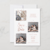 Moderne drie foto's Trendy Roos Gold Effect (Voorkant)