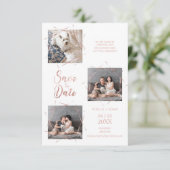 Moderne drie foto's Trendy Roos Gold Effect (Staand voorkant)