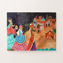 Moderne Drie Koningen vakantie Legpuzzel