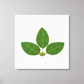 Moderne Drie Laurierbladeren Canvas Afdruk (Voorkant)