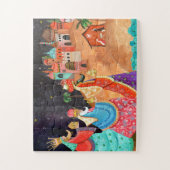 Moderne drie mannen op straat legpuzzel (Verticaal)