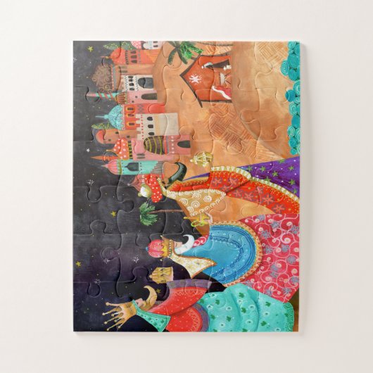 Moderne drie mannen op straat legpuzzel (Verticaal)