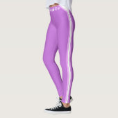 Moderne drie-strepen op paarse leggingen leggings (Links)