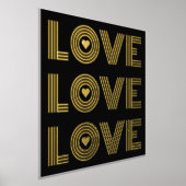Moderne drie woorden: "LOVE" en hartzwart Folie Afdrukken (Laagn)
