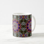 Moderne driedimensionale caleidoscoop koffiemok (Voorkant rechts)