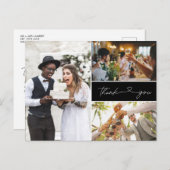Moderne drieduizend foto-weddenschap Bedankt Uitnodiging Briefkaart (Voorkant / Achterkant)