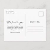 Moderne drieduizend foto-weddenschap Bedankt Uitnodiging Briefkaart (Achterkant)