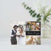 Moderne drieduizend foto-weddenschap Bedankt Uitnodiging Briefkaart (Staand voorkant)