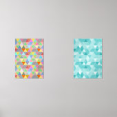 Moderne driehoek abstracte kunst muur poster set v (Voorkant)